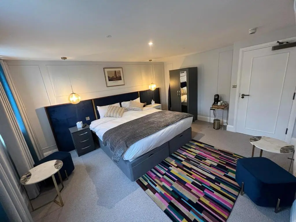 Spacious bedroom with a relaxing ambiance